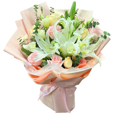 黔西南10朵玫瑰百合混搭，爱是难忘时刻
